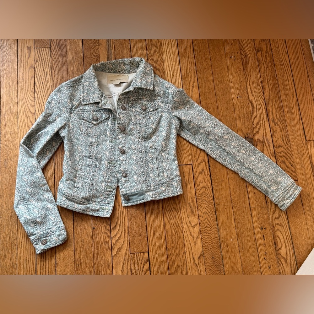 Anthropologie Pilcro and the Letterpress Floral Denim Jacket - Size XS